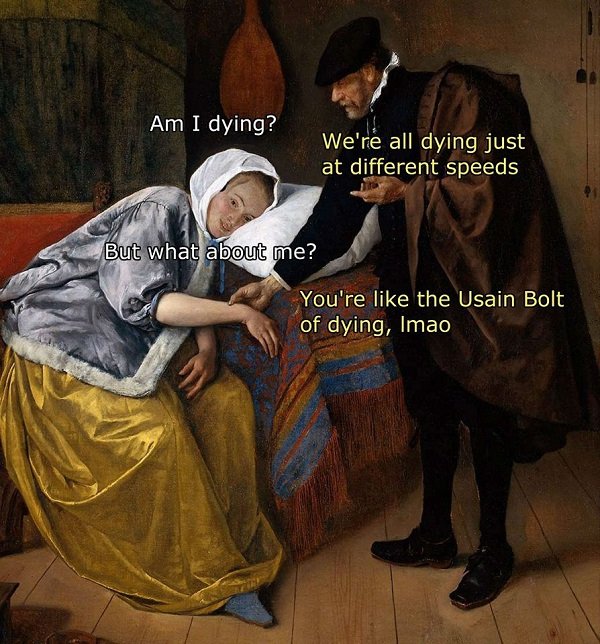 Paintings and captions go together swimmingly