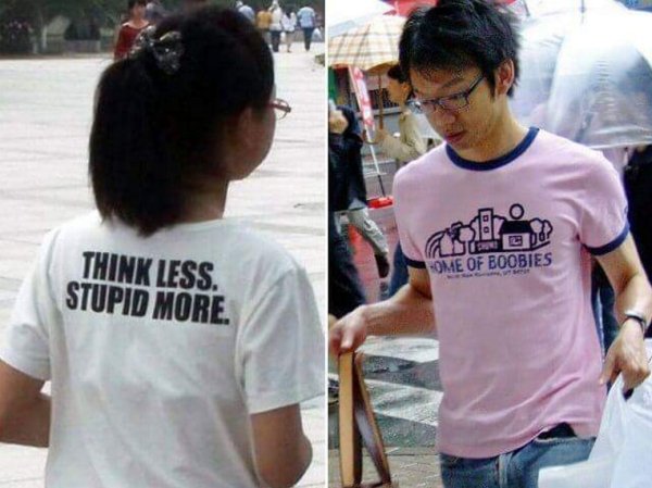 Shirts so badly lost in translation they almost work