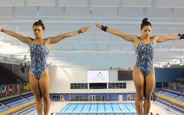 This is Giovanna Pedroso and Ingrid Oliveira.
The pair hail from Brazil, and they're synchronized divers on Brazil's Olympic diving team. However, despite the fact that these two are on a team at the pool, they're experiencing some drama in other areas of her life.