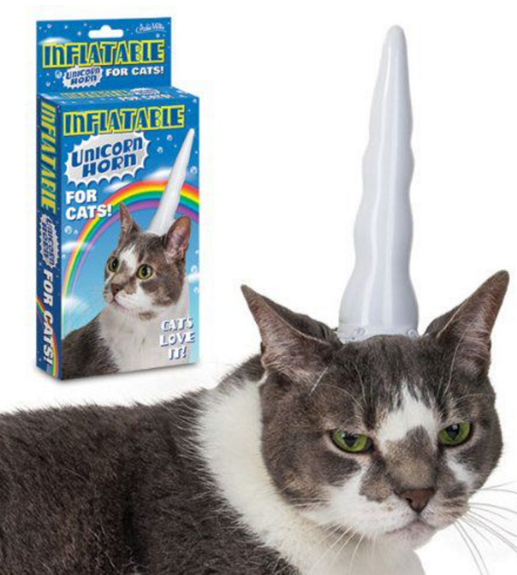 Inflatable Unicorn Horn For Cats