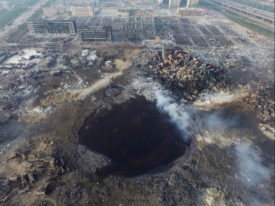 The Crater Left By Last Year’s Tianjin Factory Explosion