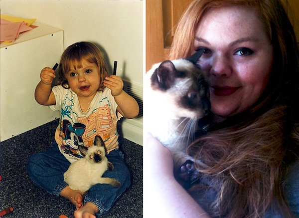 “Our first and last pictures together. Mortimer, 1991-2010.”