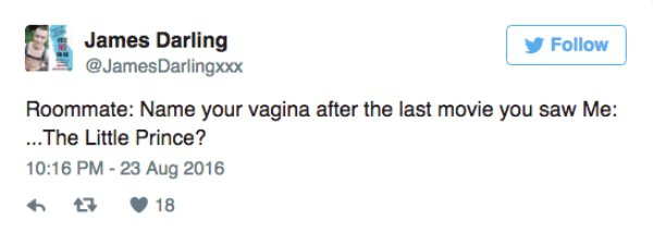 Ladies are renaming their vaginas based on the last movie they saw