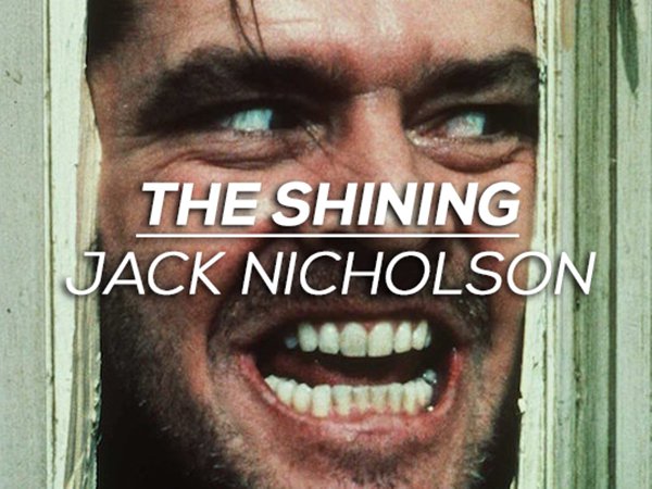 “Here’s Johnny”. 
Nicholson free styled this line as homage to Ed McMahon’s catch phrase for introducing Johnny Carson on the famous night time talk show. It was the least threatening way to announce himself he could think of. The irony of the line makes the scene even more terrifying.