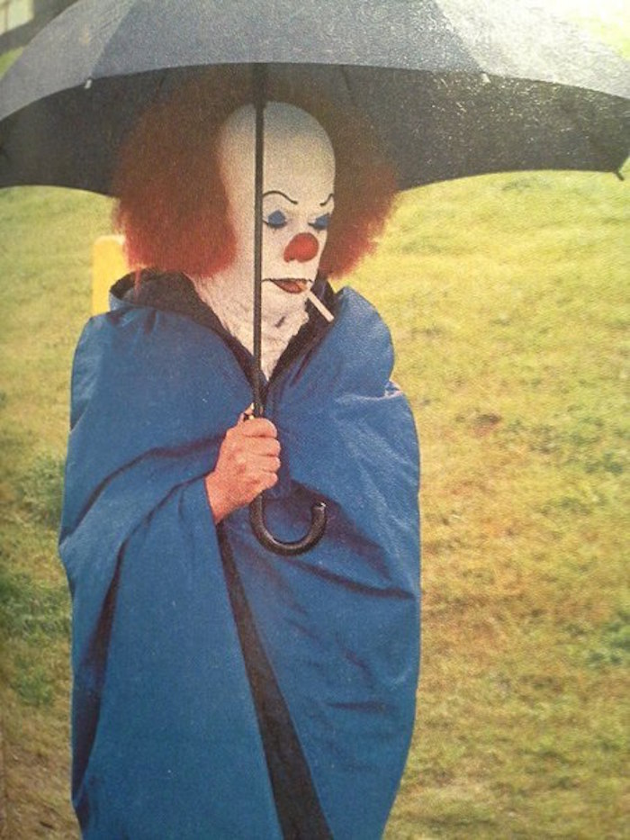Tim Curry, while filming IT