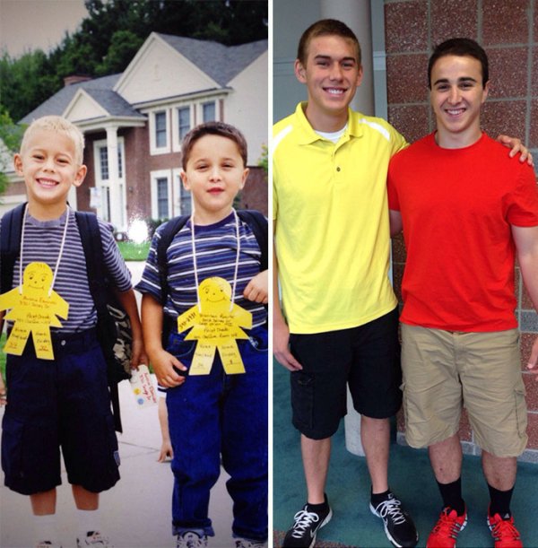 Pics from the first and last day of school