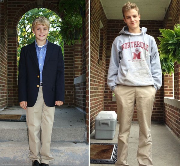 Pics from the first and last day of school