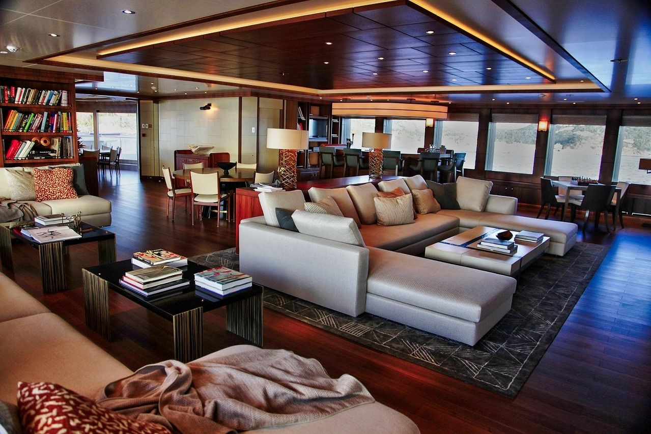 A Room Inside Steven Spielberg’s Yacht