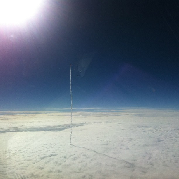 A Rocket Leaving Earth Atmosphere