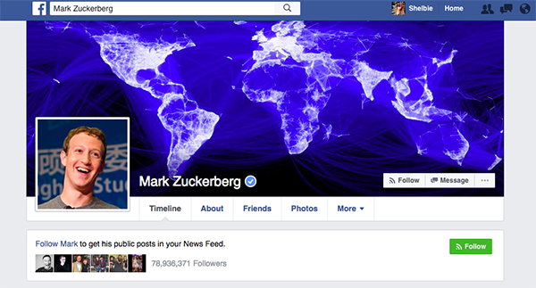 Adding /4 to the end of Facebook’s URL will take you to Mark Zuckerberg’s profile.