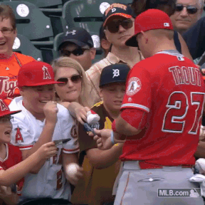 Mike Trout makes a young fans year
