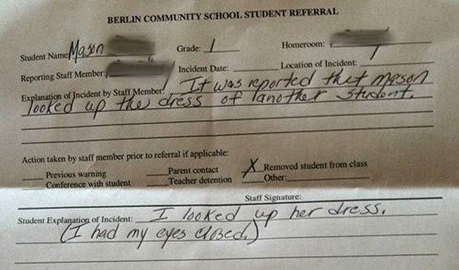 Students get put in detention for the strangest things