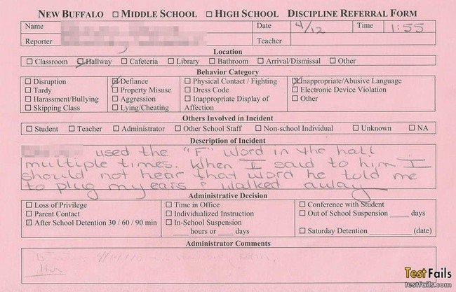 Students get put in detention for the strangest things