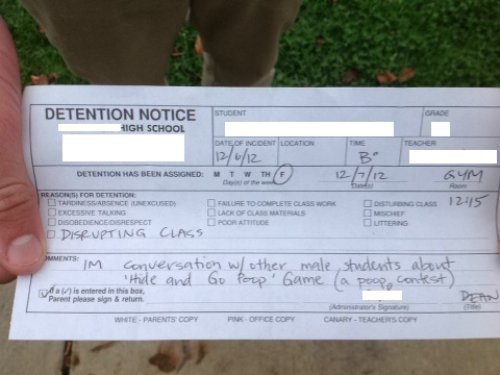 Students get put in detention for the strangest things