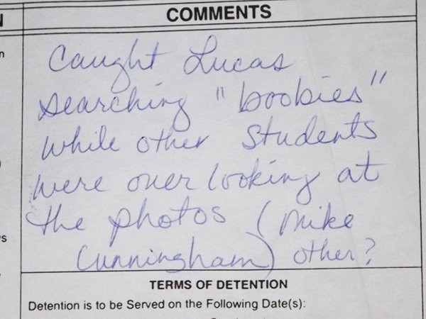 Students get put in detention for the strangest things