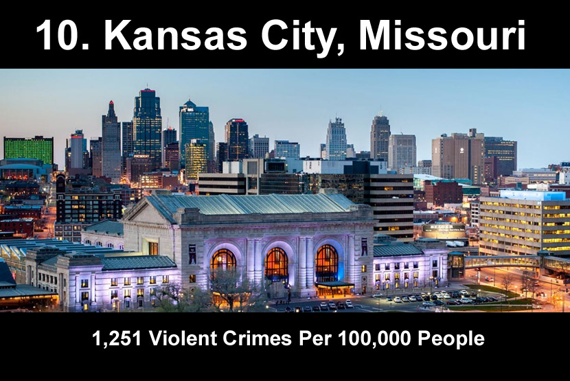 union station - 10. Kansas City, Missouri 1,251 Violent Crimes Per 100,000 People