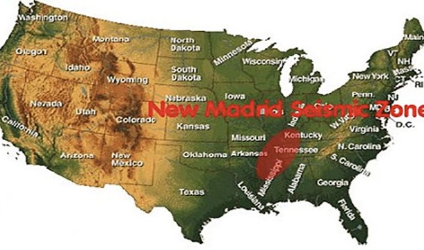 New Madrid Seismic Zone. This is a seismic zone in the southeastern United States that caused the 1812 New Madrid earthquakes and a bunch of smaller earthquakes since then. According to the U.S. Federal Emergency Management Agency, a serious earthquake in the New Madrid Seismic Zone could result in “the highest economic losses due to a natural disaster in the United States,” predicting “widespread and catastrophic” damage across Alabama, Arkansas, Illinois, Indiana, Kansas, Kentucky, Mississippi, Missouri, Oklahoma, Texas, and Tennessee.