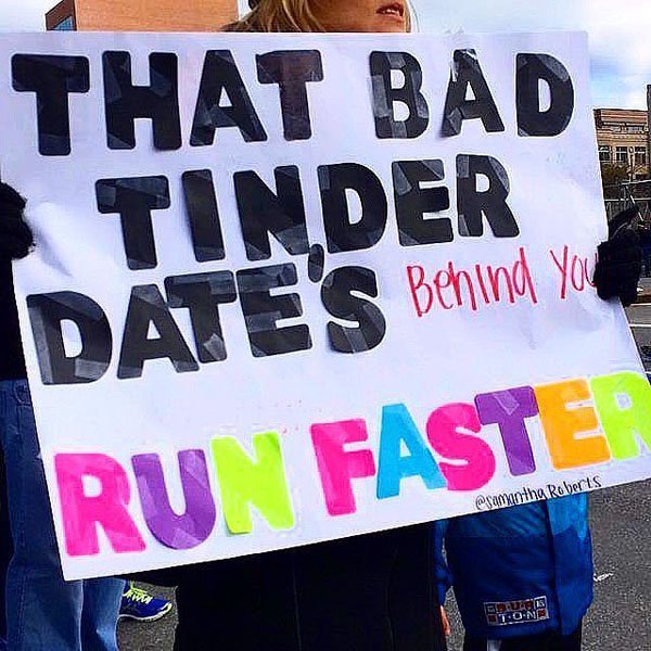 Motivational marathon signs that go the extra mile