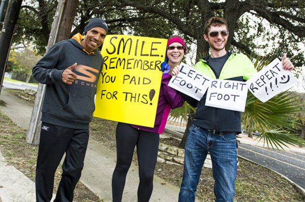 Motivational marathon signs that go the extra mile