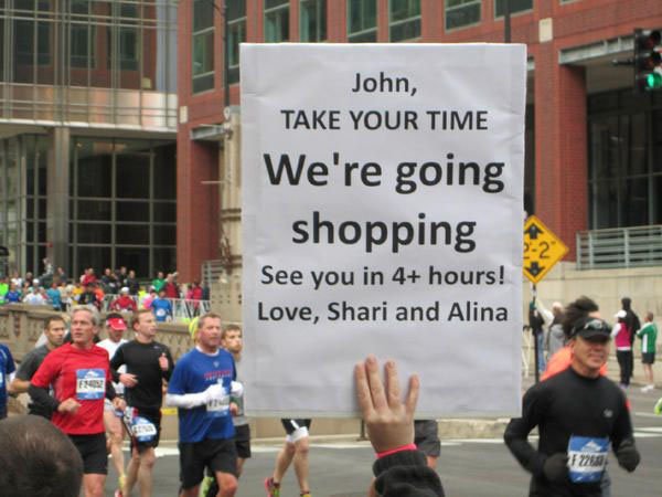 Motivational marathon signs that go the extra mile