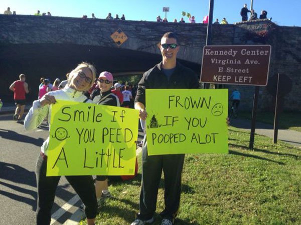 Motivational marathon signs that go the extra mile