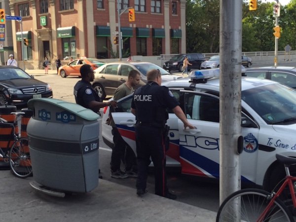 Needless to say, the owner got his bike back and the Toronto Police did a wonderful job nabbing the guy; according to the poster, it only took an hour. Props to the cops!
You got busted, bike thief!