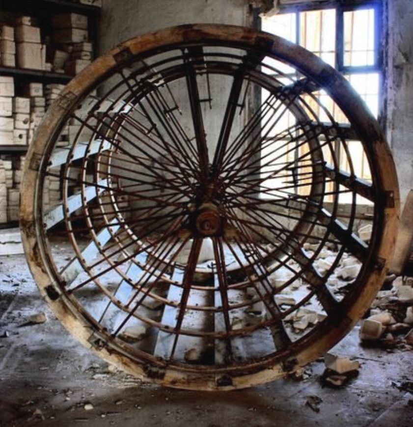 only guess what this wheel of doom was used for.