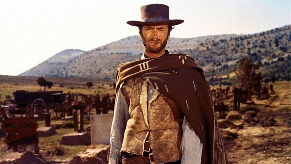 A Fistful of Dollars.
Clint Eastwood’s trademark squint was caused by the combination of the sun and high-wattage arc lamps on the set.