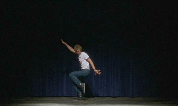 Napoleon Dynamite.
For Napoleon’s dance routine, director Jared Hess had Jon Heder improvise and dance to three different songs. Hess then took the “best” moves from each song and put them in one routine, using one song.