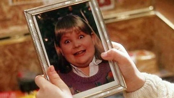 Home Alone.
The picture Kevin finds of Buzz’s girlfriend was a picture of a boy made up to look like a girl because Chris Columbus thought it would be too cruel to make fun of a girl like that. The boy that was used in the photo was the art director’s son.