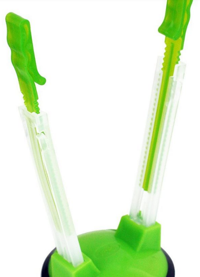 Prep marinated foods without dirtying your hands with this hands-free bag holder.