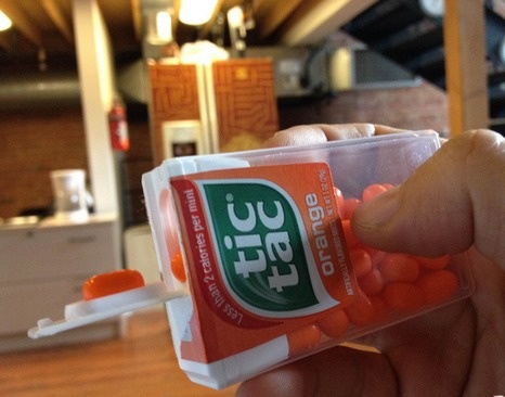 Tic Tac Lids.
It's not just quirky packaging, it's supposed to be used as a dispenser, but who actually wants to eat one single Tic Tac?