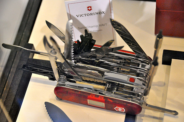 Victorinox, the maker of the iconic Swiss Army knife, lost over 40% of its business after 9/11. The company refused to lay off any employees.  “Our company has never been as hard-hit as it was by the Sept. 11, 2001, terror attacks in New York and Washington,” the 55-year-old Elsener says. Almost overnight, after sharp objects were prohibited on airplanes, sales of the fireman-red knives — which had been a duty-free staple in airport stores and on flights — collapsed.