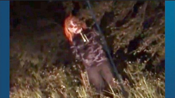 A 10-second cellphone video of a clown standing silently on the side of the road in Ocala, Florida has put neighbors on edge and law enforcement on the lookout.

The video shows a person standing almost perfectly still in a clown mask and lurking in the tree line after dark along Northwest 57th Lane. 
A Facebook post regarding the incident soon went viral and prompted numerous Ocala residents to call 911. Marion County deputies to respond to the area on the ground and in the air, but nothing was found. The sheriff's office said whoever it was spotted wearing a clown costume wasn't breaking any laws, but regardless, deputies were keeping a close eye on the area.