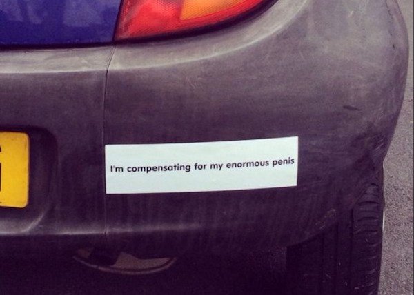 There are regular bumper stickers, then there are these masterpieces