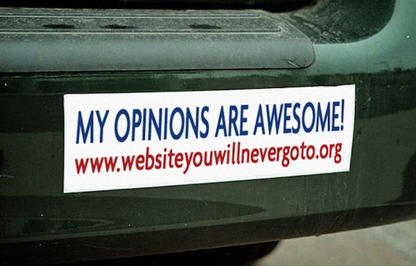 There are regular bumper stickers, then there are these masterpieces