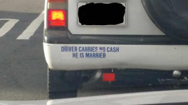 There are regular bumper stickers, then there are these masterpieces