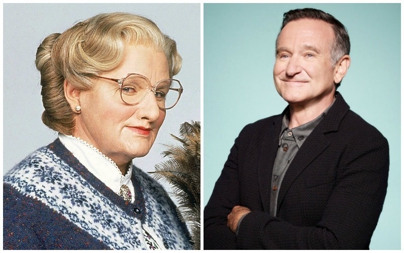 Robin Williams.
The great Robin Williams was part of one of the best transformations of all time for his role in "Mrs. Doubtfire." Each day of filming consisted of wearing a fat suit that was very heavy, along with more than four hours of make up.