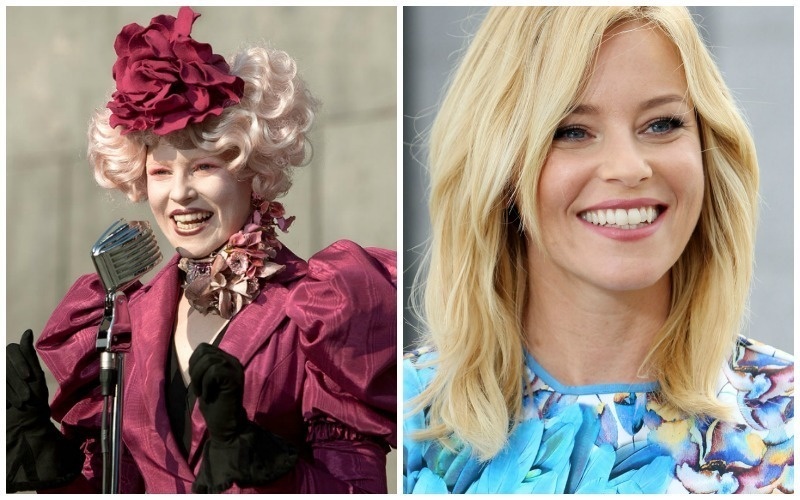 Elizabeth Banks.
When Elizabeth Banks joined up for the "Hunger Games" movies, she had to stop being the beautiful woman that she is.

There was no sign of her real self when the make up artists got done with her. Her outrageous costumes, make up and wigs turned her into a completely different person.