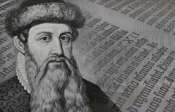 During the mid-15th century, Johannes Gutenberg invented the printing press. His invention was paramount in bringing literacy to the masses.