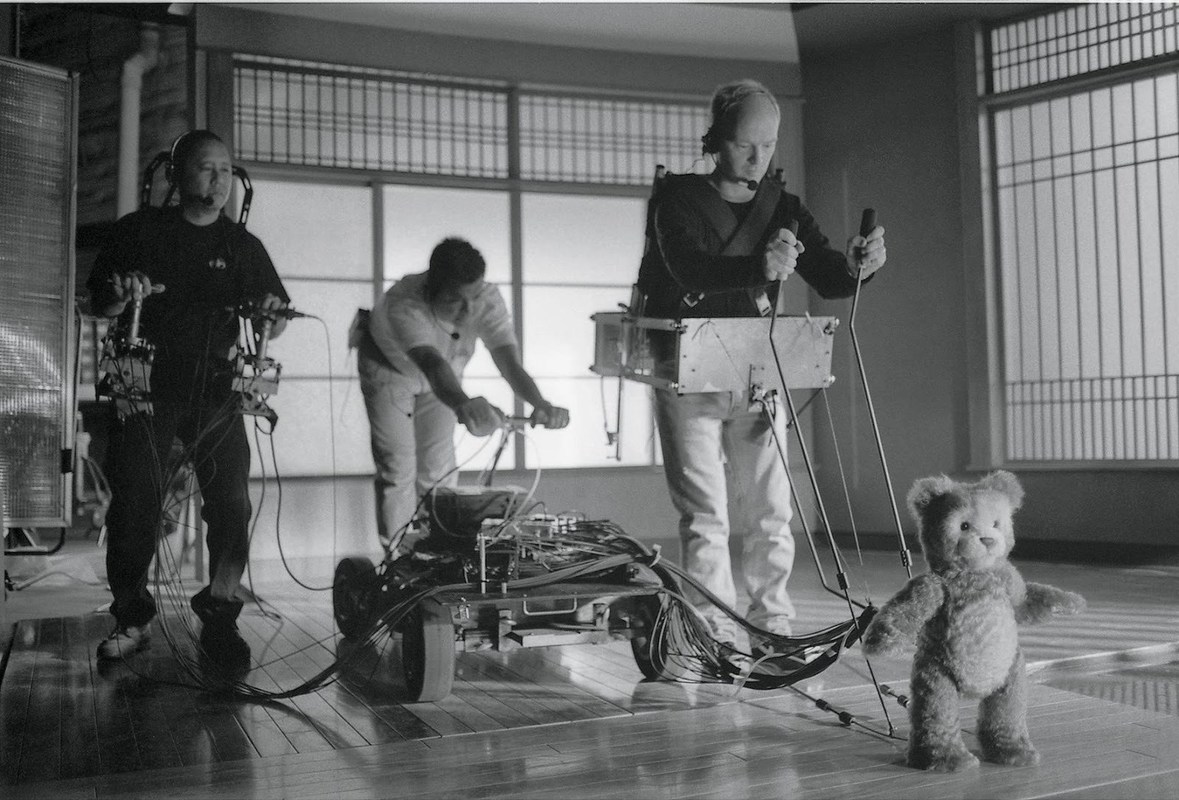 It took at least three people to bring Teddy to life in Spielberg’s “A.I.”