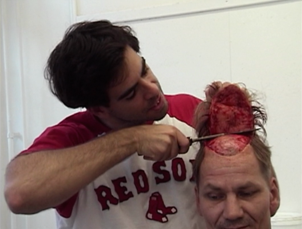 Eli Roth testing the scalping effect from ‘Inglourious Basterds’ (2009)