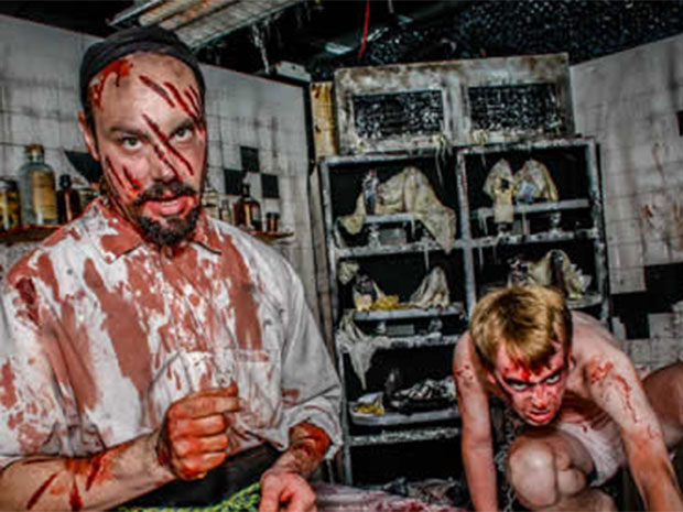 Blood Manor – It’s called “Blood Manor” but the theme of this massive 5,000-square-foot maze in New York City is “insane asylum,” albeit a bloody one.