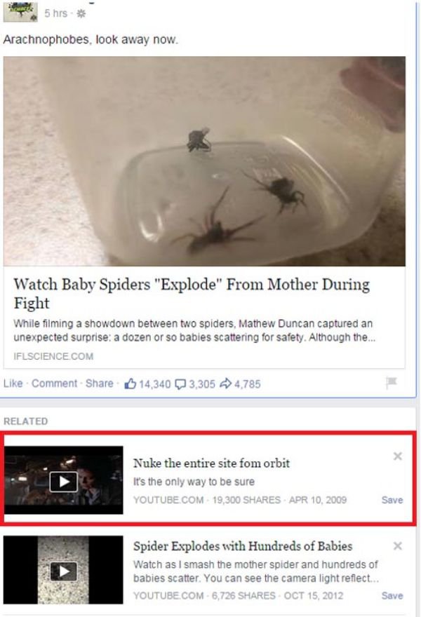 Facebook’s ‘Related Articles’ feature is a bit aggressive