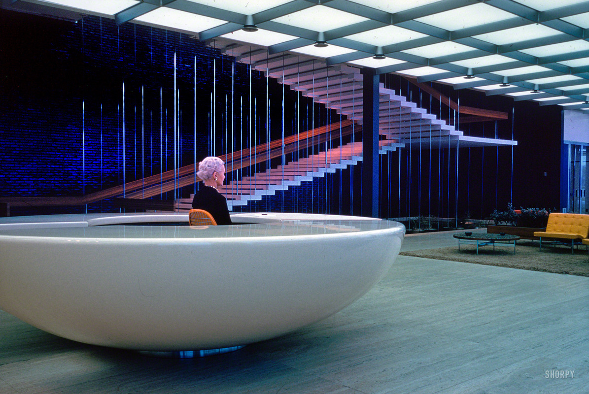 Reception Desk at General Motors Technical Center, 1965