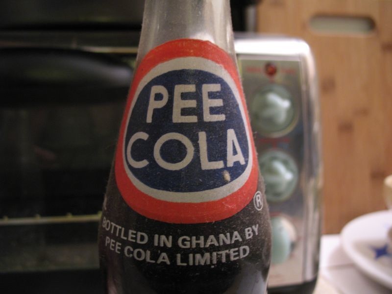 Residents of Ghana enjoy a soda that is named Pee Cola.