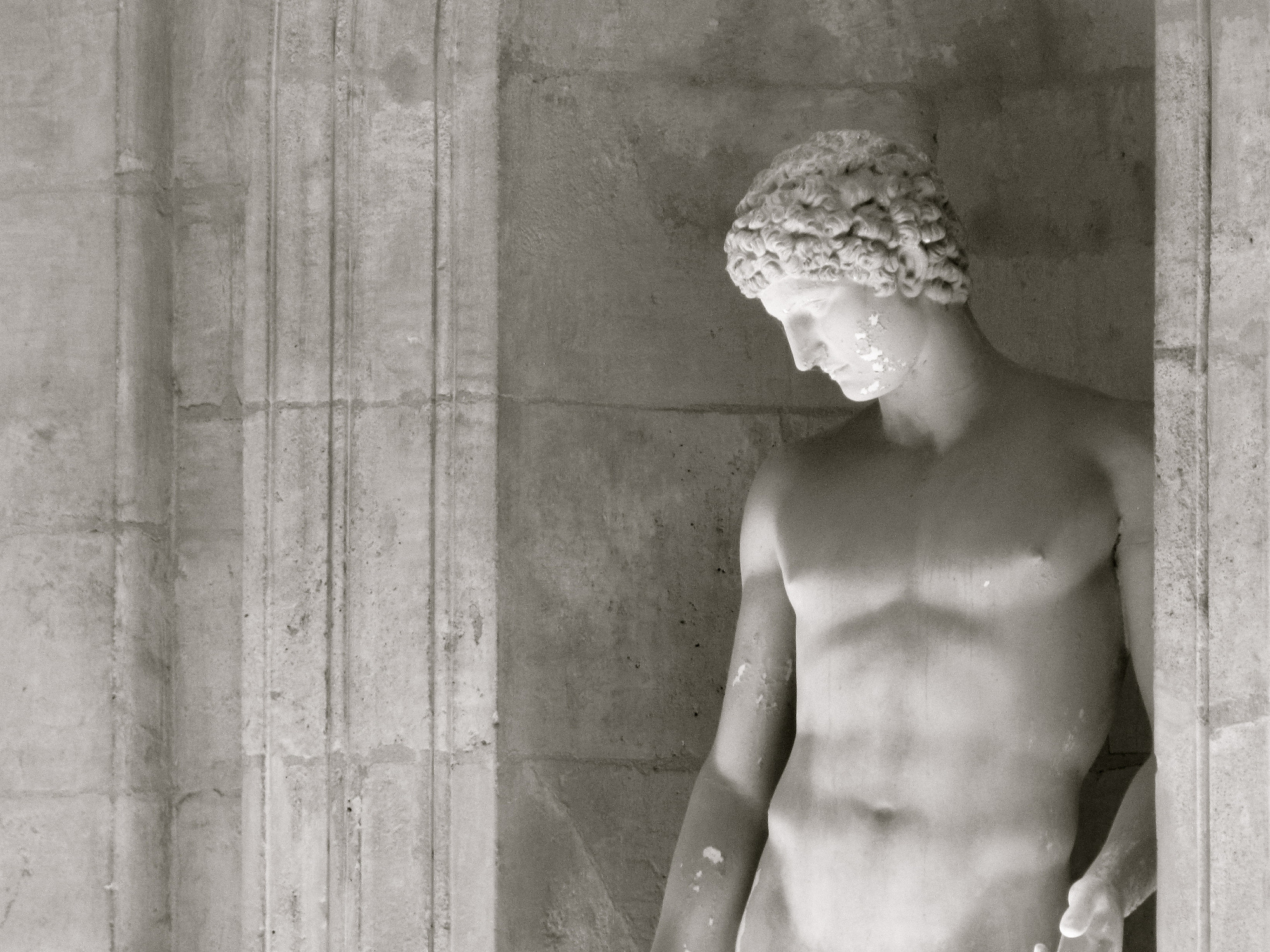 When you see all of the nude statues everywhere keep in mind that the Ancient Greeks used to exercise naked. Maybe that's why they are always portrayed that way.