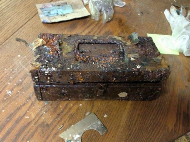 But the best part of his experience was probably discovering that this old toolbox was actually a treasure chest.