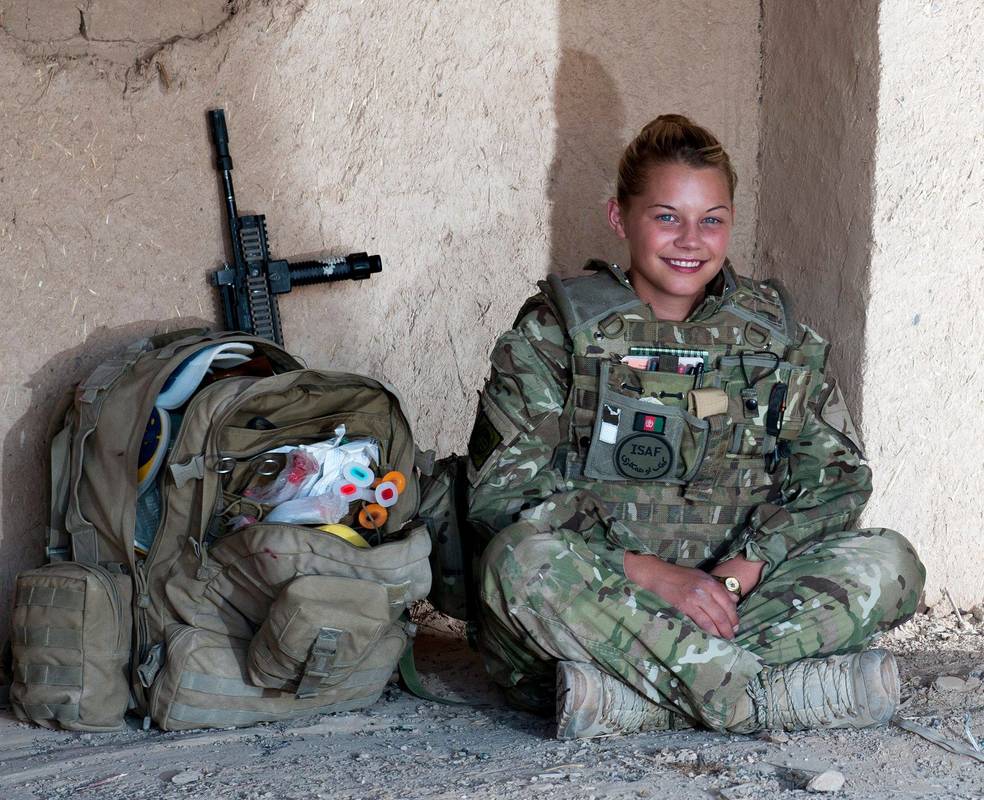 British Army combat medic in Afghanistan