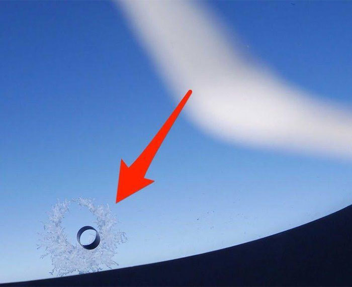 The Breather Hole in Airplane Windows.
If you see a tiny hole in your window while flying, don't panic. The hole is there to regulate the amount of pressure that passes between the inner and outer panes.
